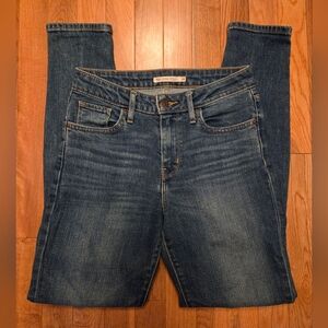 721 Levis High Rise Skinny Classic Blue Denim Jeans Size 26